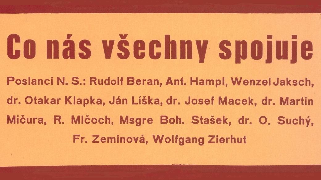Výřez z knižního vydání projevů, které zazněly v rozhlasovém cyklu Co nás všechny spojuje