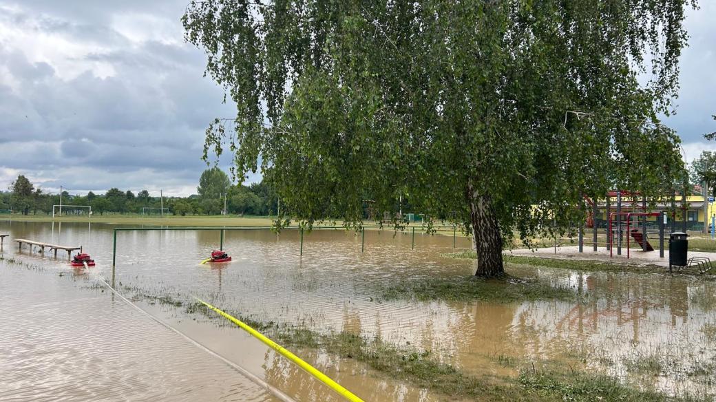 Záplavy v Pohořanech na Přerovsku