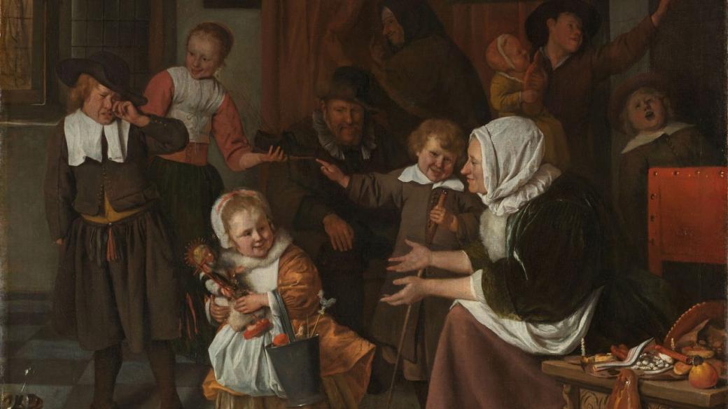 Het Sint-Nicolaasfeest, Jan Havicksz. Steen, 1665 - 1668; ;