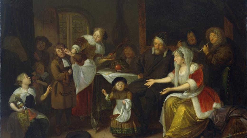 The Feast of St Nicholas, Richard Brakenburg, 1685; ;