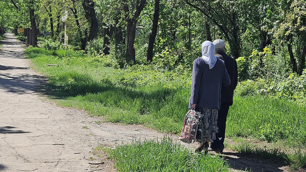 Kosťantynivka a manželský pár, který se zas musel evakuovat