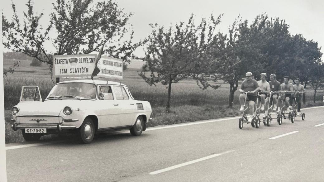 Slavičínské tříkolky, výstava, foto z akce v roce 1974