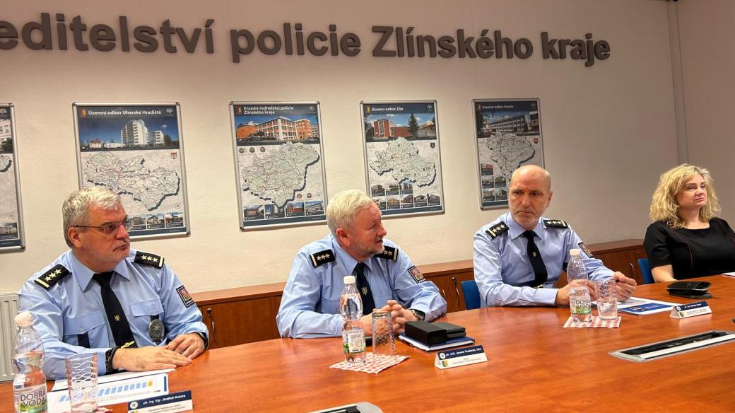 Policie Zlínského kraje při prezentaci statistik 2024