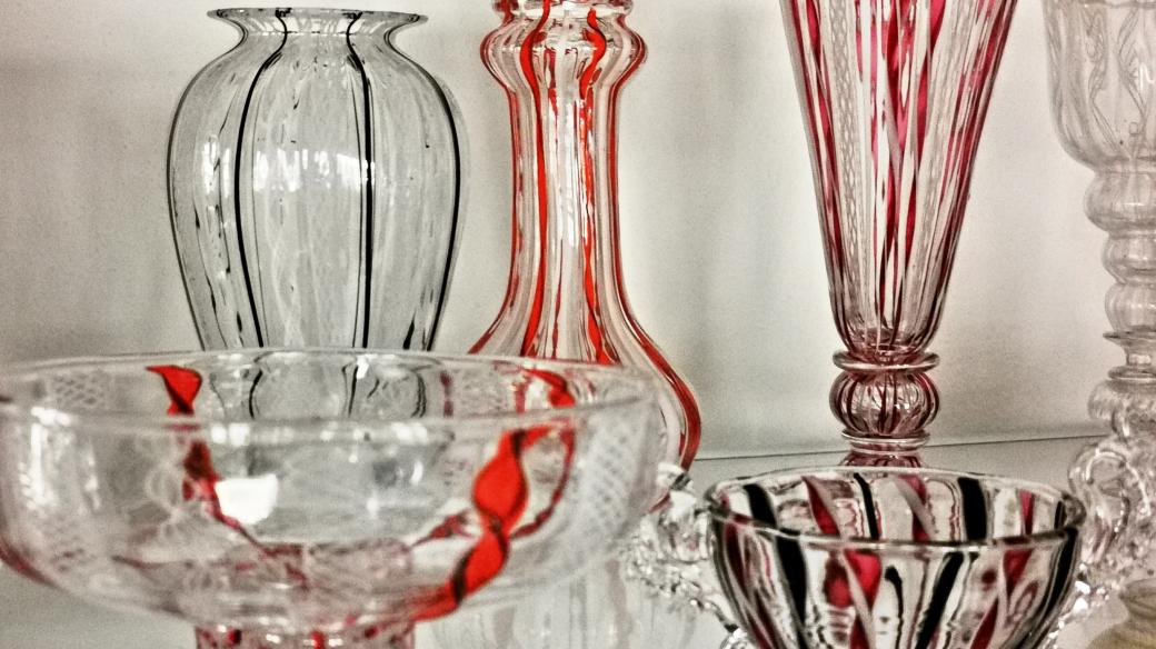 Provázkové sklo, technicky náročné, vzácné, Glass Studio, Igor Müller