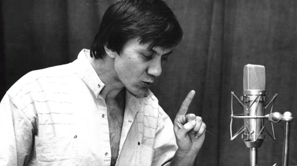 Boris Rösner v rozhlasovém studiu (1987)