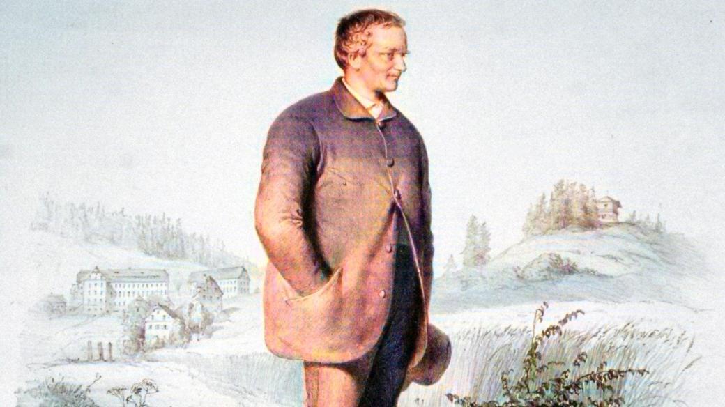 Vincenz Priessnitz na litografii