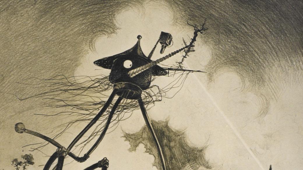Herbert George Wells: Válka světů (dobová ilustrace z roku 1906)