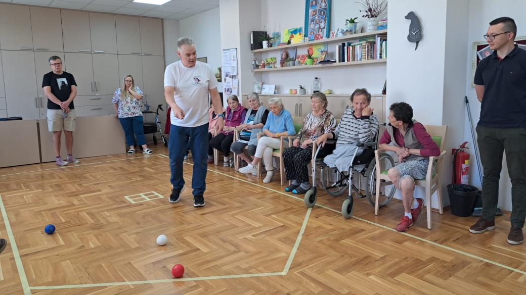 Boccia v domově Clementas v Janovicích nad Úhlavou