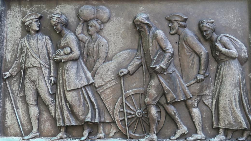 Čeští uprchlíci přicházející do Rixdorfu