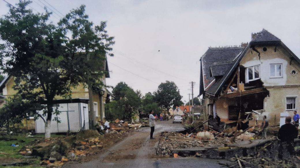 Heřmanice na Frýdlantsku po bleskové povodni v roce 2010