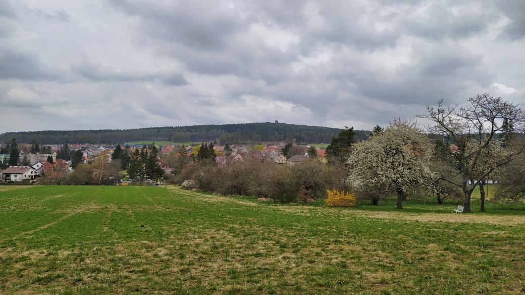 Výhled na zříceninu hradu Radyně