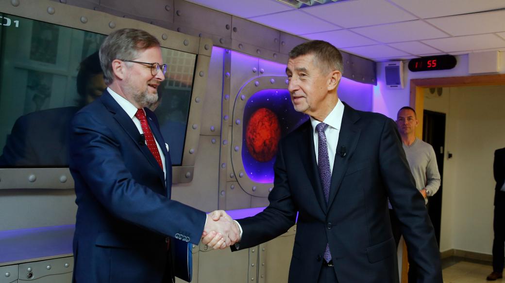 Petr Fiala a Andrej Babiš (snímek z roku 2019)