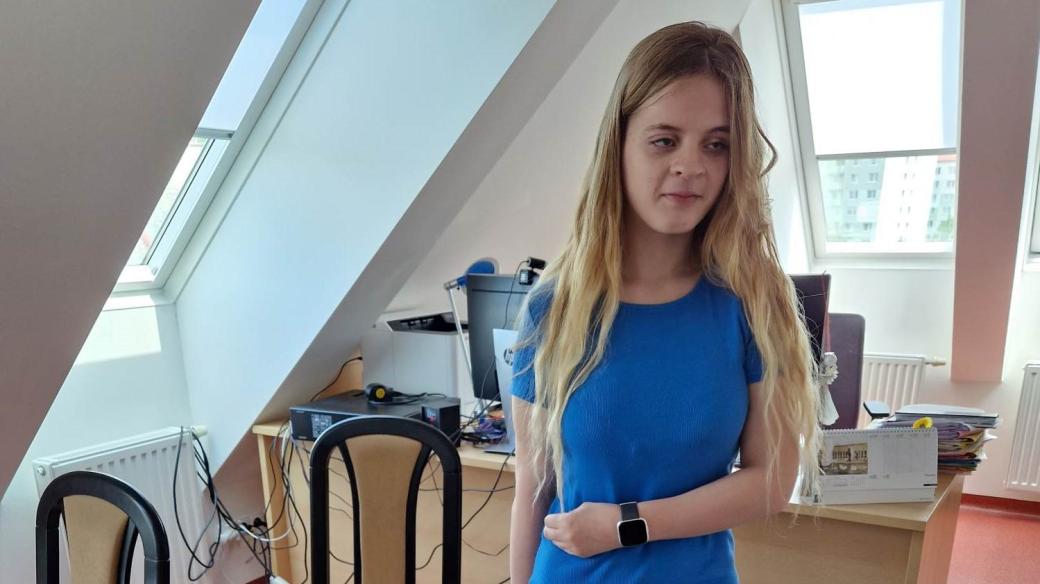 Adéla Kořínková, slabozraká studentka SOŠ Luhačovice