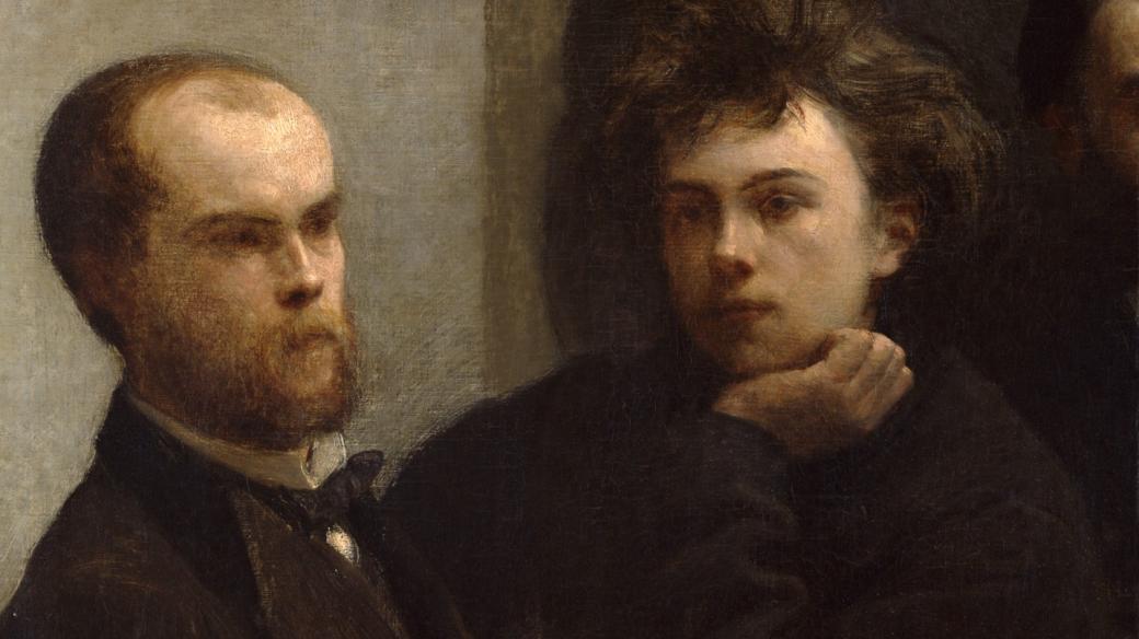 Fantin-Latour, Coin de table | detail Paul Verlaine a Arthur Rimbaud