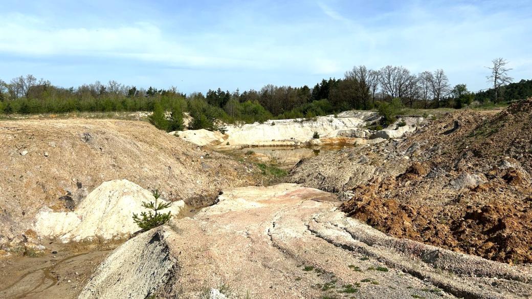 Lom pro těžbu cihlářské suroviny u Všemyslic na Českobudějovicku