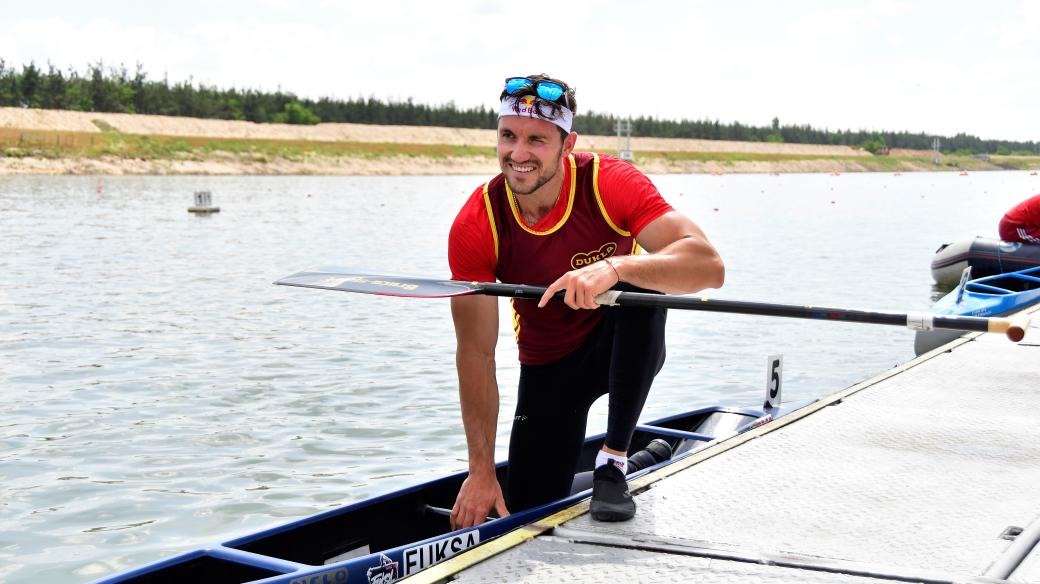 Martin Fuksa na reprezentačních testech v Račicích