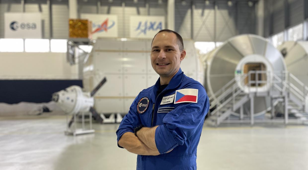 Záložní astronaut ESA Aleš Svoboda ve výcvikovém centru v Kolíně nad Rýnem