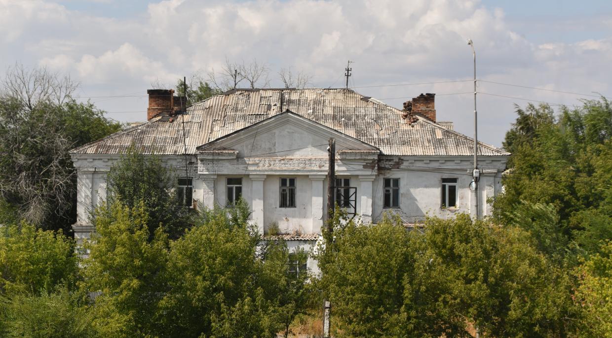 Jedna z budov gulagu Karlag v Kazachstánu
