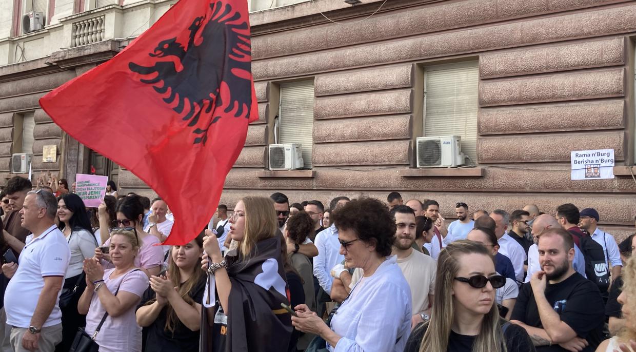 Protesty v Albánii