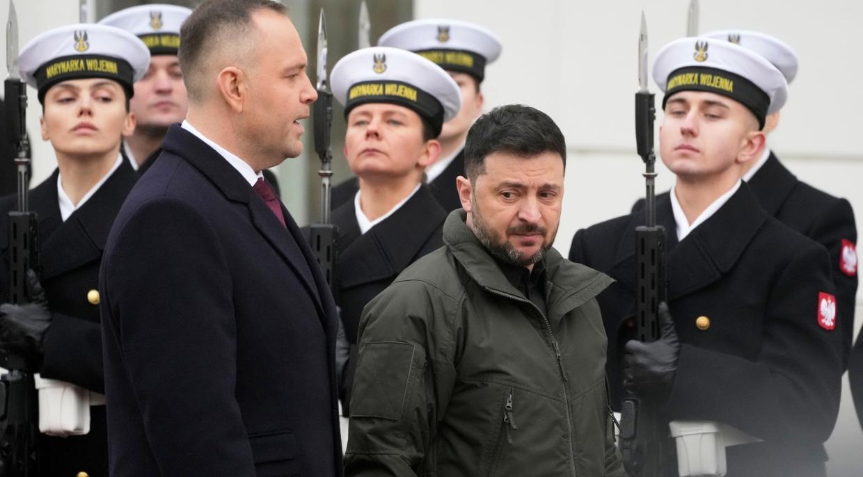 Karol Nawrocki a Volodymyr Zelenskyj v prosinci 2025