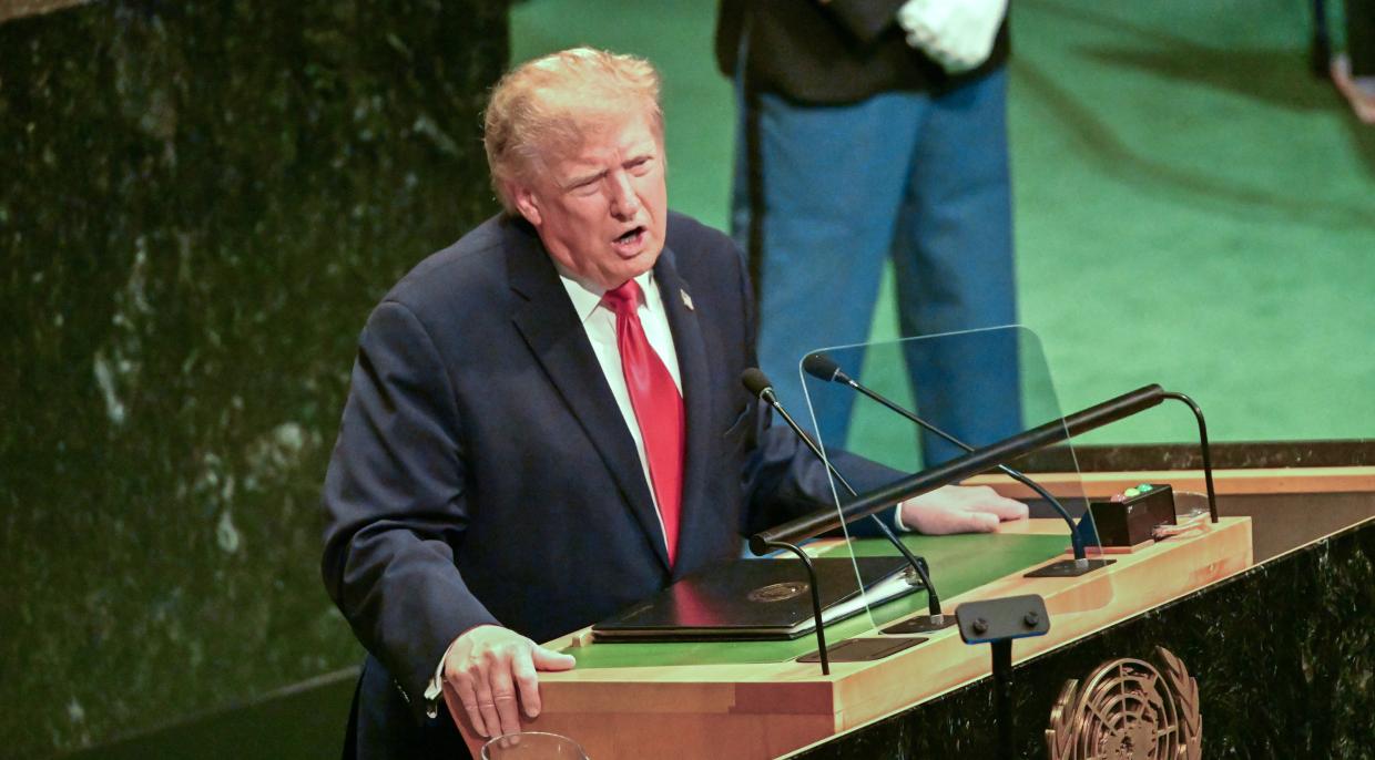 Americký prezident Donald Trump během projevu na 81. zasedání Valném shromáždění OSN