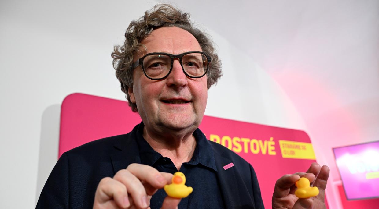 Kandidát na pražského primátora Petr Hlaváček ve volebním štábu zástupců hnutí Starostové a nezávislí (STAN) k senátním a obecním volbám, 10. října 2026, Praha.