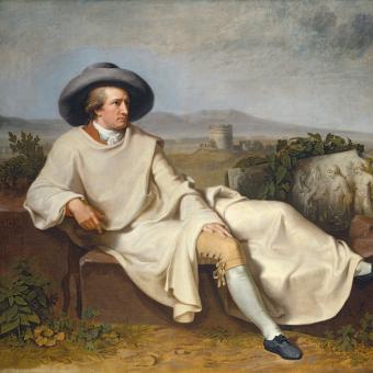 Johann Heinrich Wilhelm Tischbein: Goethe na římské Campagni, 1787