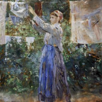 Berthe Morisot, Dívka věšící prádlo (1881)