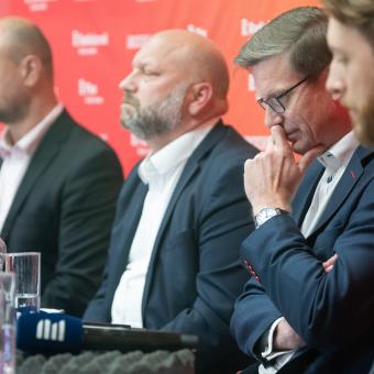 Hosté debaty Česko 2025 o dopravě: Martin Kolovratník (ANO), Jaroslav Komínek (Stačilo!), Martin Kupka (ODS), Václav Vislous (Piráti)