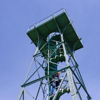 Marek Řeháček na rozhledně Slovanka