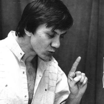 Boris Rösner v rozhlasovém studiu (1987)