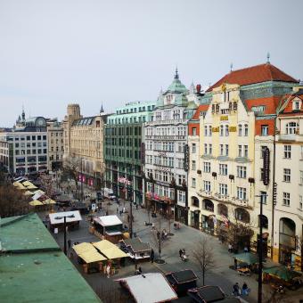 Výhled z balkonu Domu u Doušů