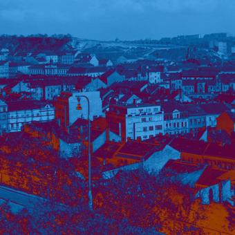Pohled z Vítkova na Žižkov