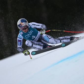 Ester Ledecká ve sjezdu v norském Kvitfjellu