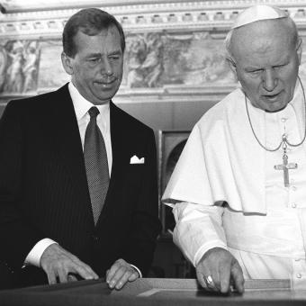 Václav Havel a papež Jan Pavel II. v roce 1994