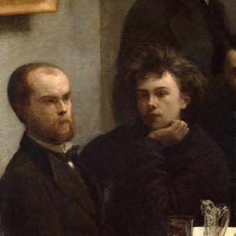 Fantin-Latour, Coin de table | detail Paul Verlaine a Arthur Rimbaud