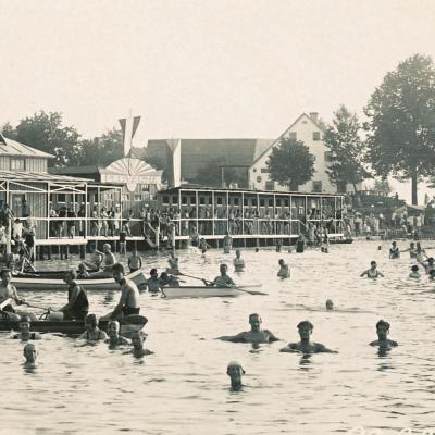 Sokolská plovárna, Červený Kostelec. Rok cca 1932