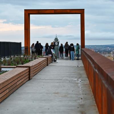 Lávka s vyhlídkou ve Slezské Ostravě