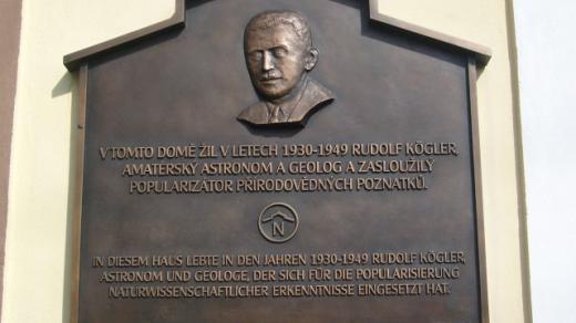 Rudolf Kögler na pamětní desce