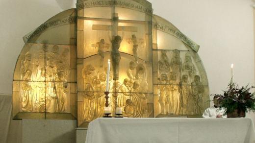 kostel sv. Vintíře v Dobré Vodě u Hartmanic, oltář, foto: Ing. Miloslav Boháček