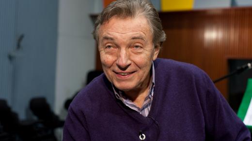 Karel Gott ve studio A Českého rozhlasu v Karlíně