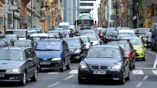 Dopravní zácpa v Praze