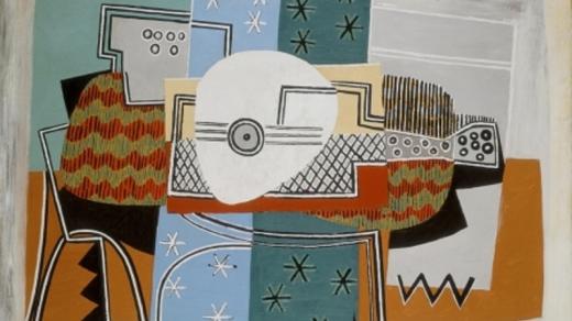 Pablo Picasso: Zátiší s mandolínou, 1924.  