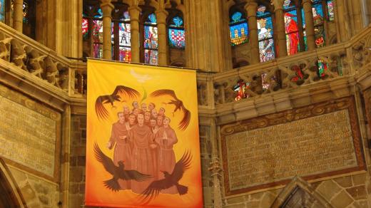 Beatifikační obraz čtrnácti pražských mučedníků od Tomáše Císařovského