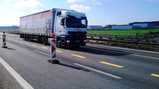 Omezení na D1 u Velké Bíteše