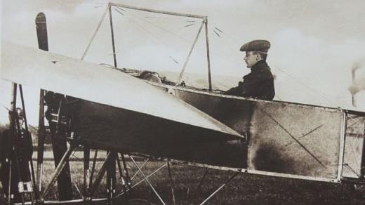Jan Kašpar, první český aviatik.