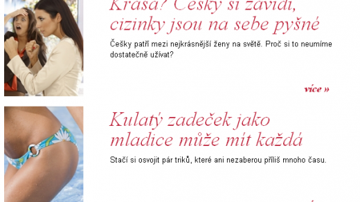 Printscreen z homepage Prima Ženy