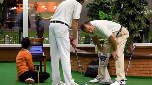 Jiří Kromichal během golfového tréninku