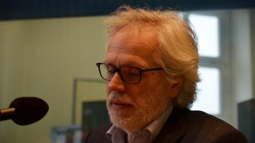 František Kinský ve studiu Českého rozhlasu Hradec Králové