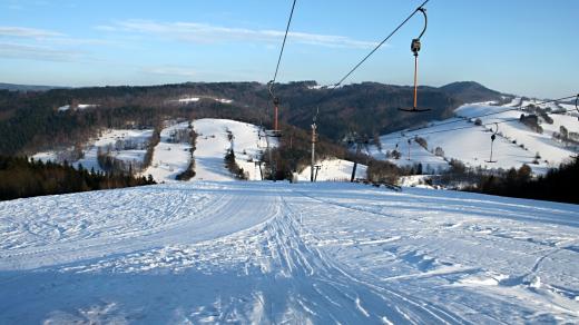 Jestřebí hory v zimě - sjezdovka